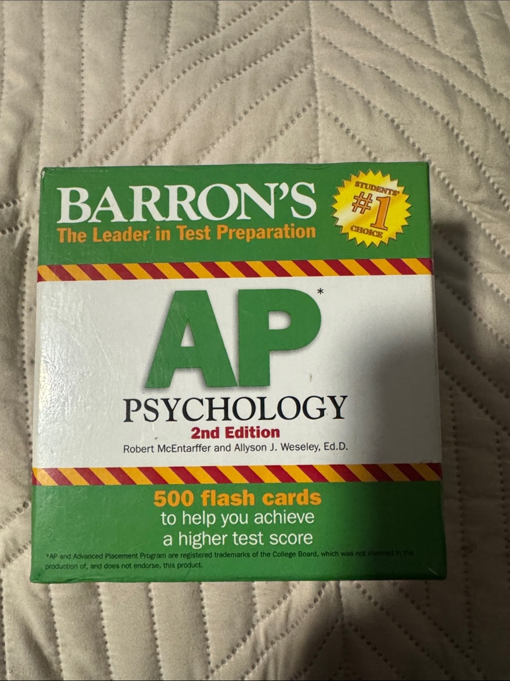 Barron's AP Psychology 2nd Edition Flash Cards - Green/White